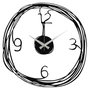 Wallity Gergo Reloj de Pared Decorativo de Metal Negro